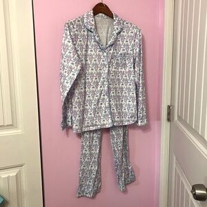 Pajamas with Purple and White monkey Pattern